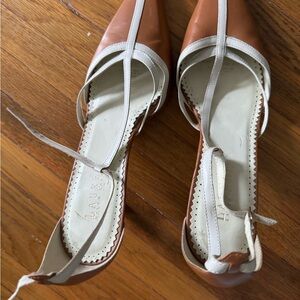 Lauren Ralph Lauren Heels Womens Winona D Orsay T Strap Brown Pointed Toe